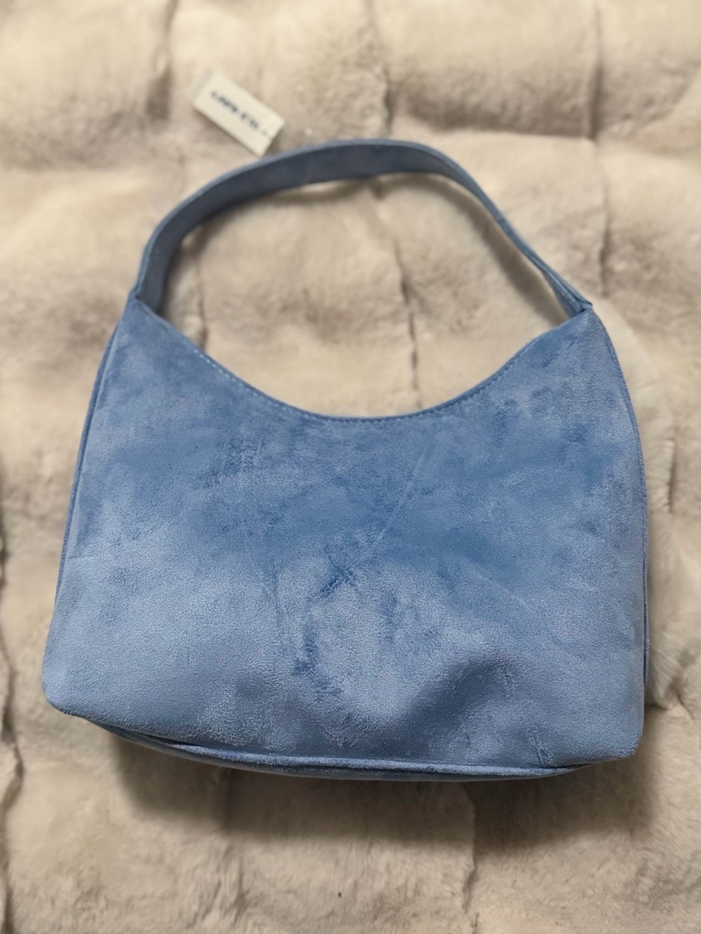 Old Navy Light Blue Suede Shoulder Bag